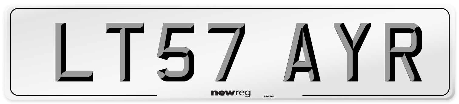 LT57 AYR Number Plate from New Reg